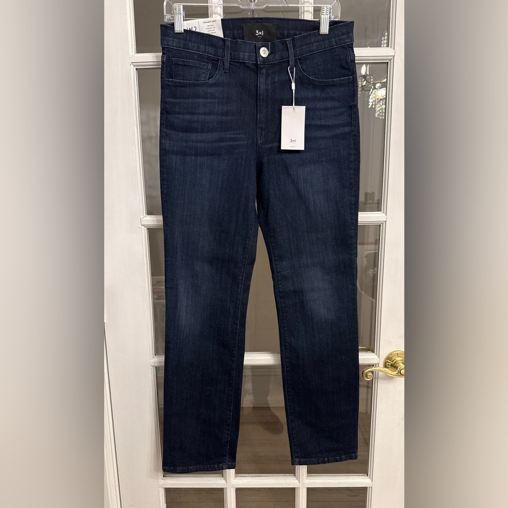 3X1 Women's Dark Wash Mid Rise Straight Crop James Jeans Size 29 NEW